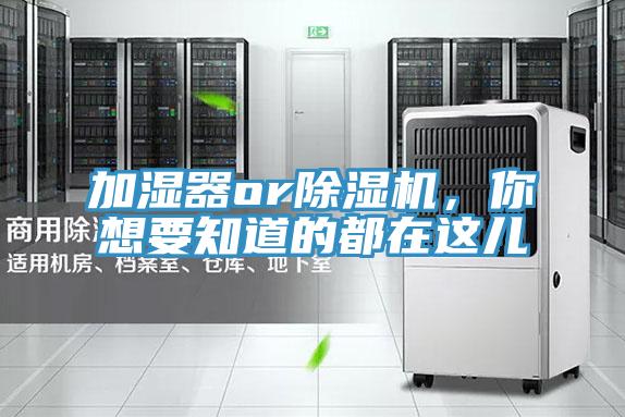 加濕器or除濕機,你想要知道的都在這兒