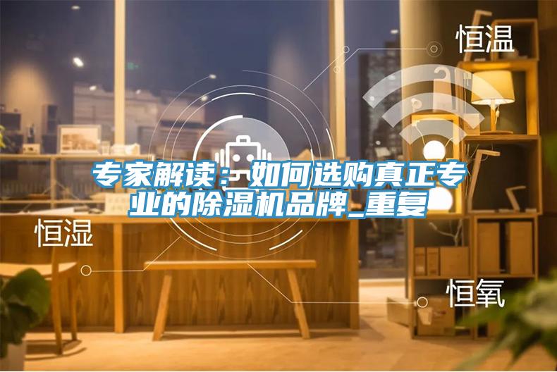 專家解讀:如何選購(gòu)真正專業(yè)的除濕機(jī)品牌_重復(fù)