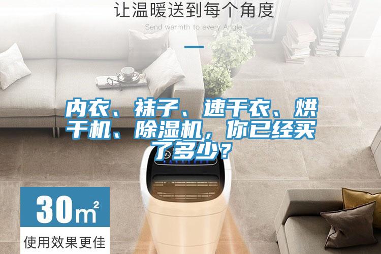 內(nèi)衣、襪子、速干衣、烘干機、除濕機，你已經(jīng)買了多少？